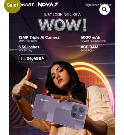 Tecno like xsmart nova 7 Full ok box official PTA approve 4/64 GB