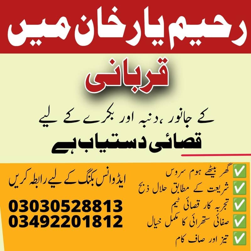 قصائی دستیاب ہے 0
