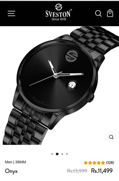 Mens Sveston Watch (Onyx)