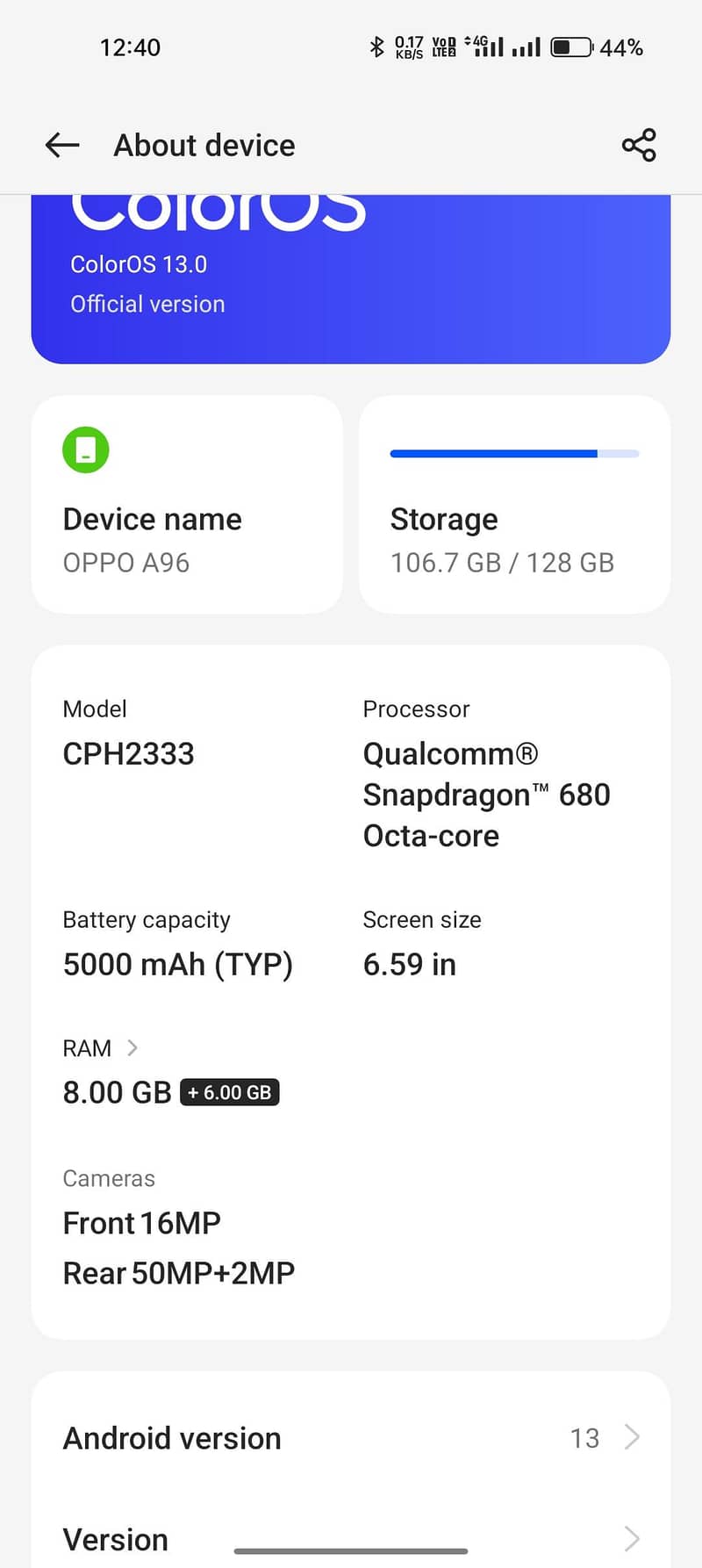 OPPO a96 1