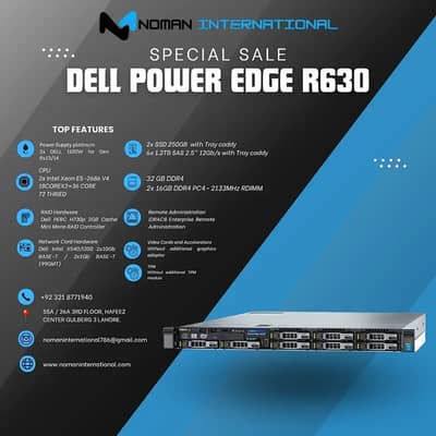 DELL POWER EDGE R630 CPU 2x Intel Xeon E5-2686 V4 | Server