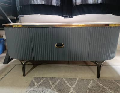 Gray and Gold Coffee Table