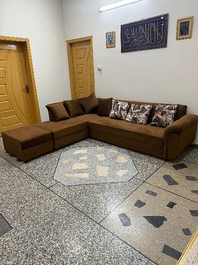 Sofa Set Corner with Cushions