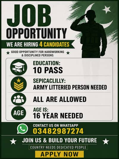  Limited Seats Available – Hiring 4 Smart & Active Candidates | 10 P