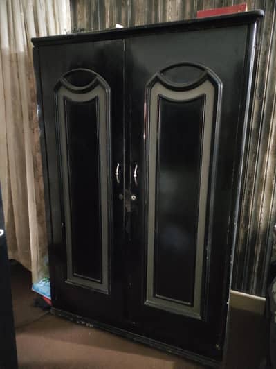 Elegant Black Wooden Wardrobe Set – Spacious & Durable