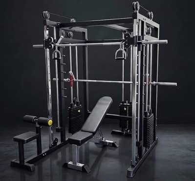 functional trainer cable cross over Smith hack squat rack multi gym