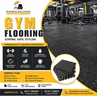 Gym Mat - Workout Mat - Fitness Mat - Exercise Floor Mat - Mat
