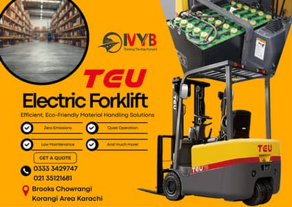 TEU Electric Forklift - Eco-Friendly Material Handling in Karachi