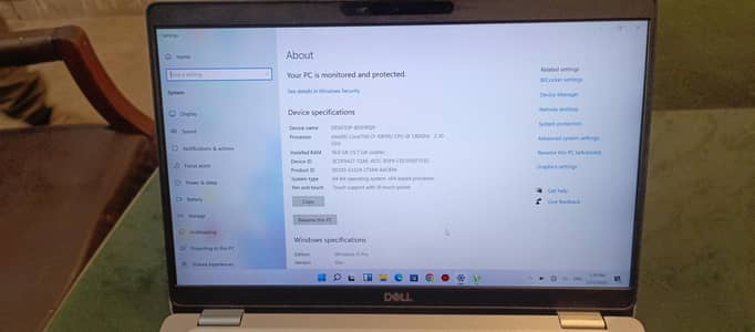 dell latitude 5310 core i7 10th generation 16 GB ram 256GB
