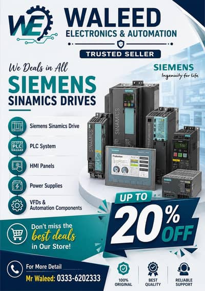 SIEMENS SINAMIC S120 DRIVES KW/ AMPERE VFD INVERTER HMI PLC