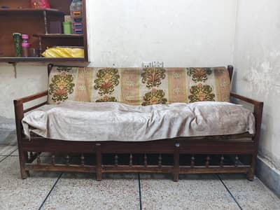 old wood sofa original wood 3 seater