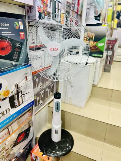 G-Life 18 inch Pedestal Fan AC/DC  - 3 Hours Backup - 45W only
