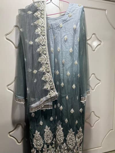Green Net Stich Dress