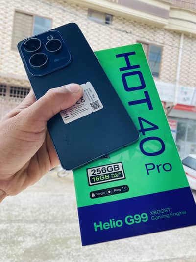 Infinix Hot40Pro 8+8,256,Full Box,33W Charger,No Open Repair