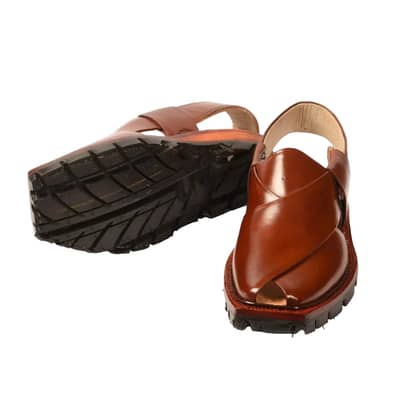 Mehran Brown Leather Classic Norozi Chappal