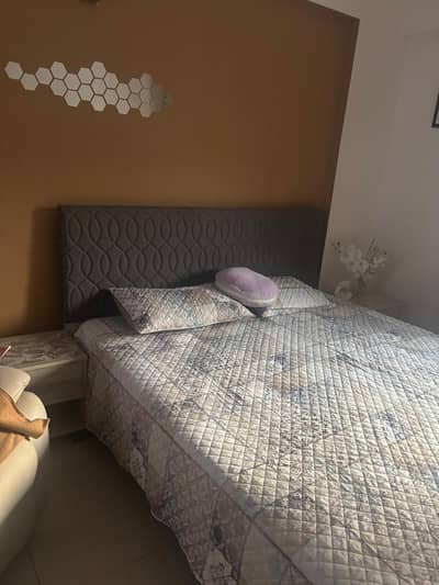 habitt bed and 2 side tables and mattress for sale