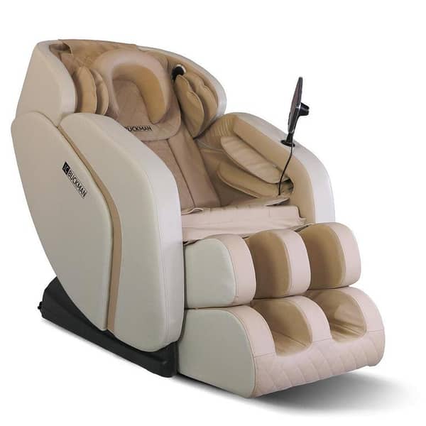 JC BUCKMAN IndulgeUs Full Body Massage Chair | Premium Comfort Design with Air Compression for Deep Stress Relief and Full Body Wellness (TMC160Beige)
