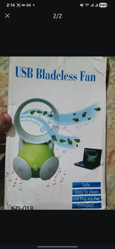 USB Bladeless Fan – Portable Mini Fan with USB Plug & Play