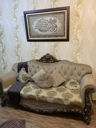 Sofa Set with Glass Table for Sale