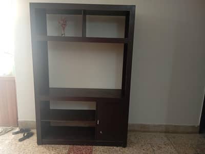 bookshelf cum tv  rack