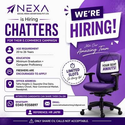 We are Hiring Chatters