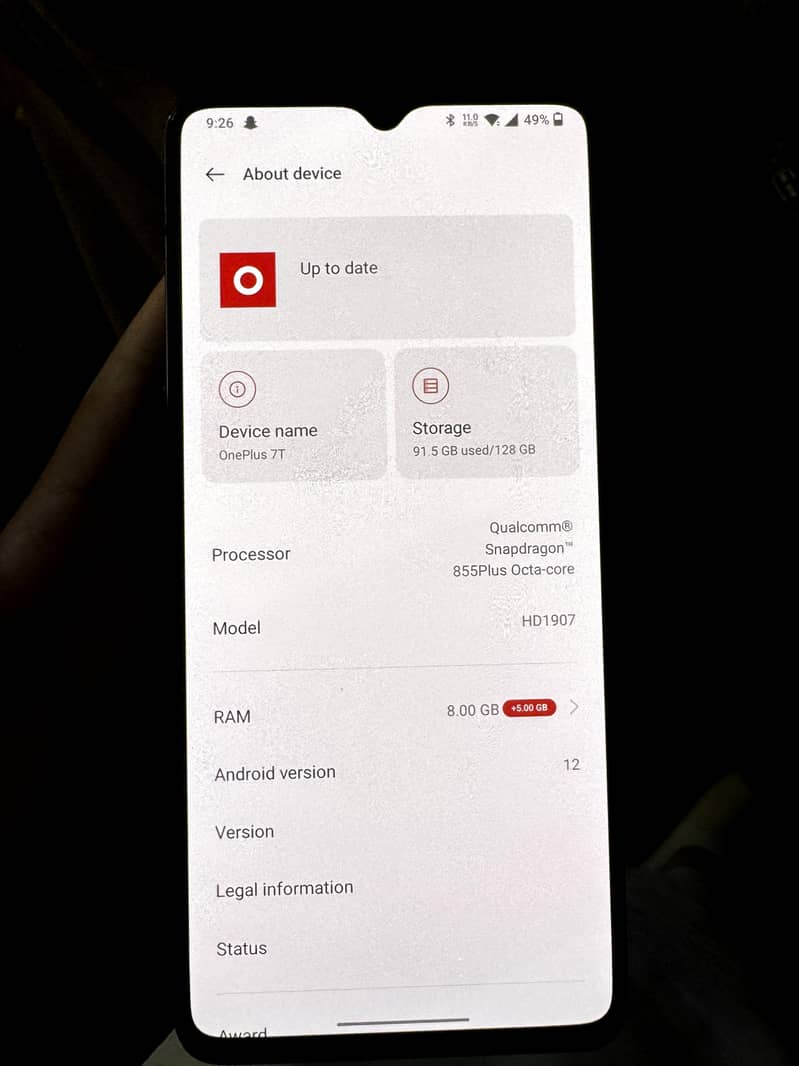 One plus 7T 7