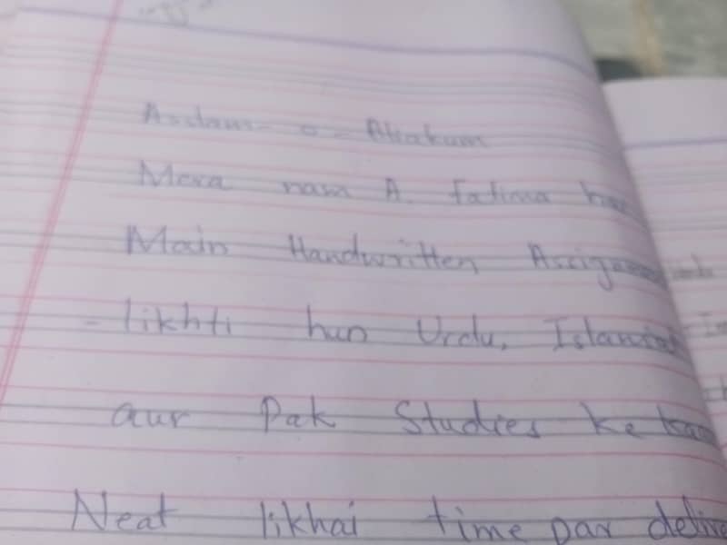 assignment /hand written work 0