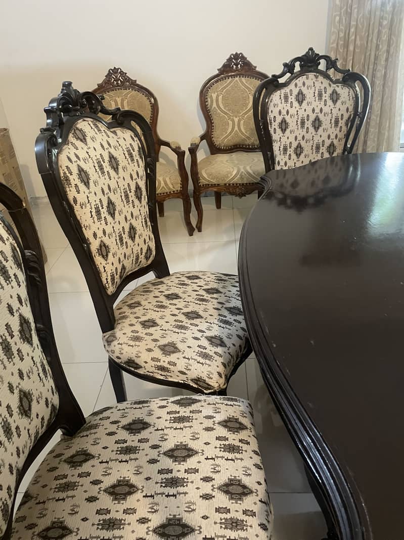 6 chairs dining set SOLID WOOD 1