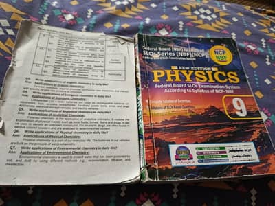 Physics 9 class all answer books. Chemistry guide aswell