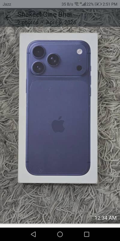 Apple iPhone 17pro max 1TB Blue LLA Boxpack Nonactive