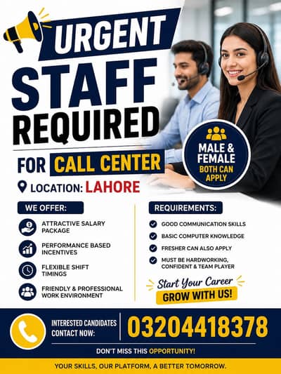 Call Center job in lahore