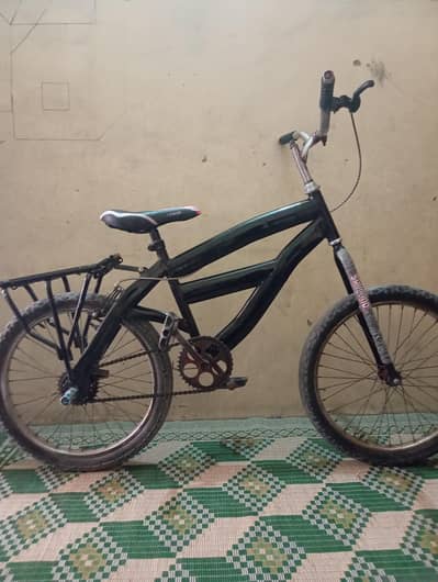 fully wheelie and fast bycycle in full black colour