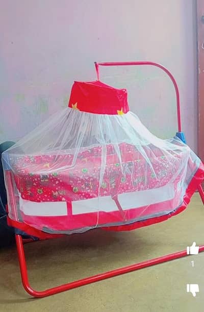 Kids Swing with Mosquito Net Pink