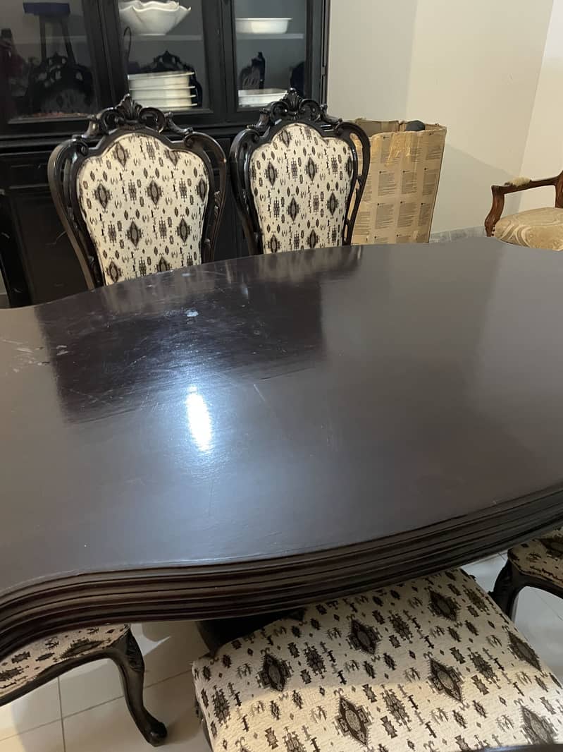 6 chairs dining set SOLID WOOD 2