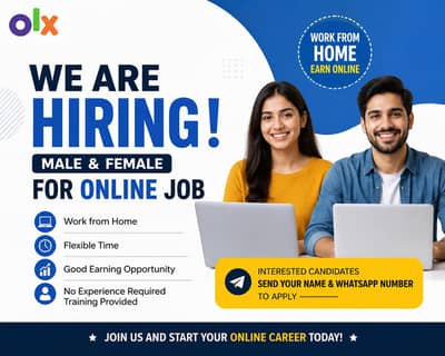 Office & Online Work Jobs Available – Male/Femal