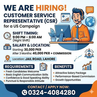 CSR Required for US Campaign - Night shift - jail road