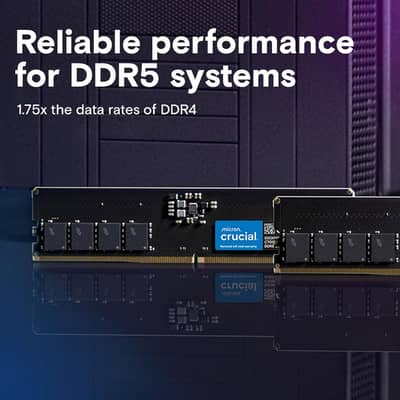 16GB x2 Crucial DDR5 RAM Desktop UDIMM [32GB Total]