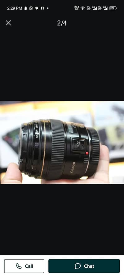 Canon 85mm lense  1.8 for sale with box