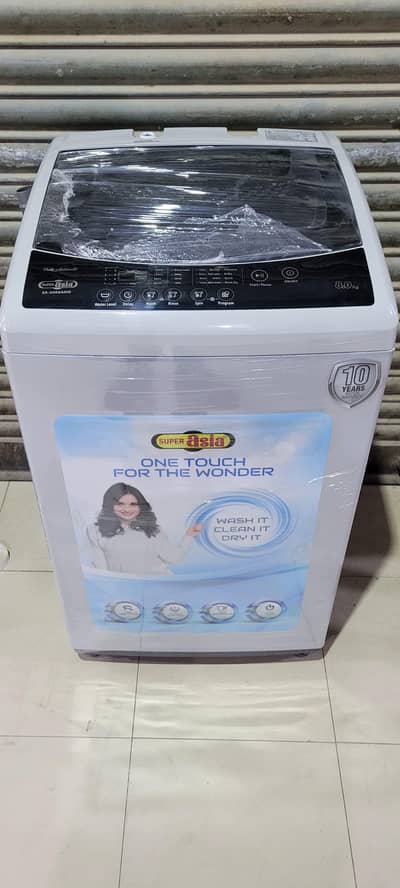 Super Asia Fully Automatic Washing Machine 8. KG Condition 10/10
