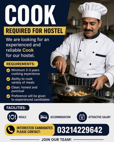 Cook for Girl Hostel