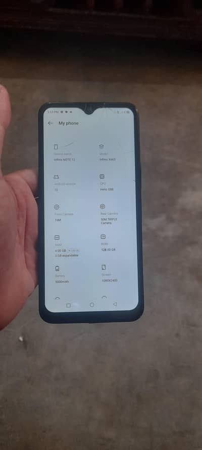 Infinix Note 12  7GB Ram 128GB Memory