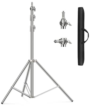 lumium tripod light stand stainless steel light stand silver
