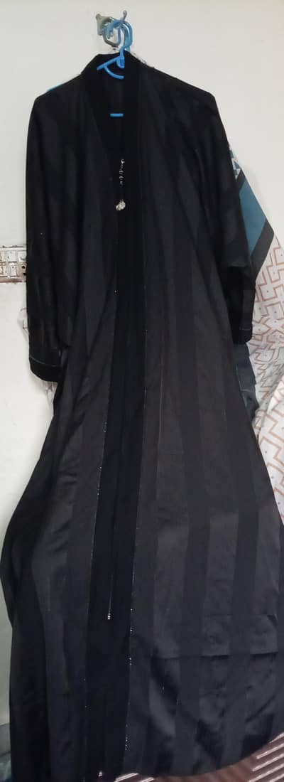 Eegant Black Front Open Abaya for Women