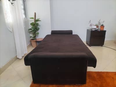 Dark Brown Sofa Cum Bed – Comfortable & Space Saving