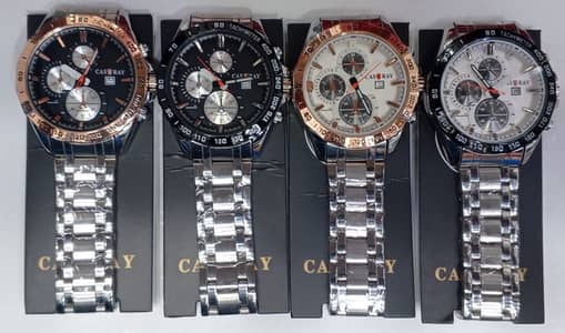 CASSRAY Luxury Men’s Chronograph Watch – Stainless Steel Chain Strap