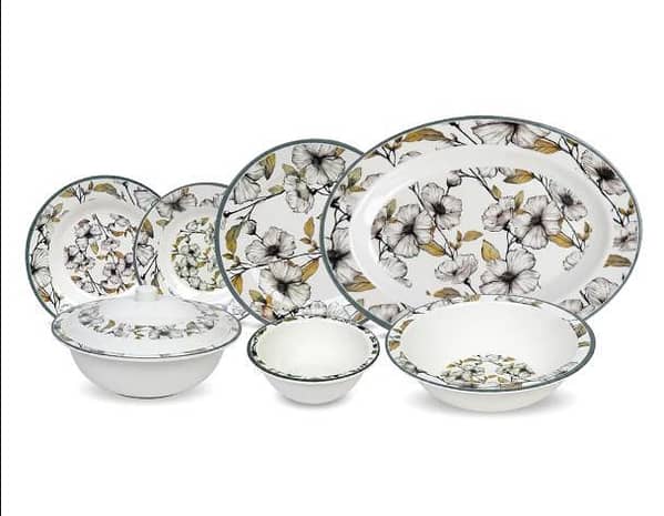 Graphite Bloom Dinner Set