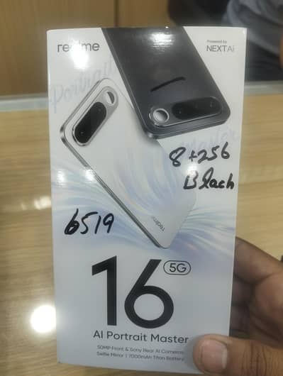 Realme 16 5G 8/256 Box pack company Black Coloure