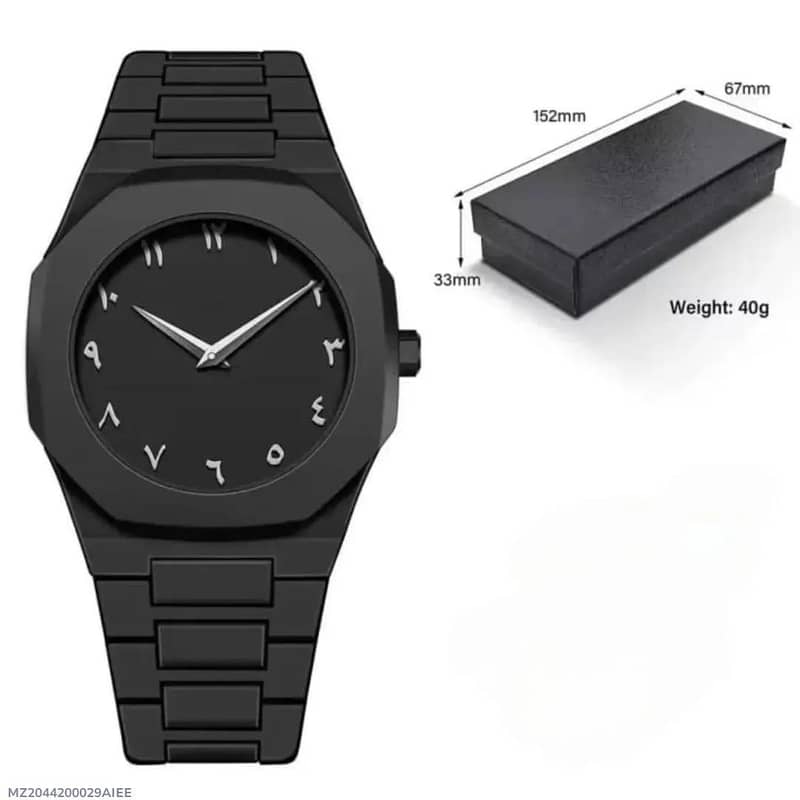 Premium Men’s Analog Watch Carbon Fiber Chain Strap black Luxury desig 4