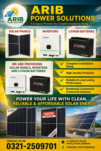 Solar Batteries & Hybrid Inverters | Growatt, GoodWe, Solis | 3KW/15KW