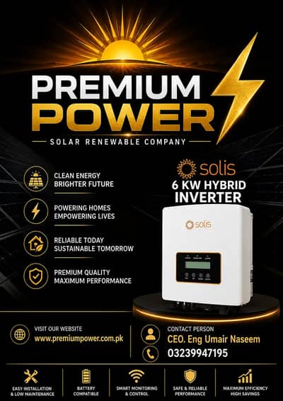 Solis 6 kW Hybrid ip66 solar panels